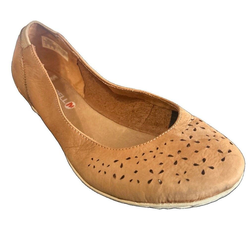 Merrell Mimix Ballet Flats Womens 8.5 Brown Sugar Leather Perforated Shoe
